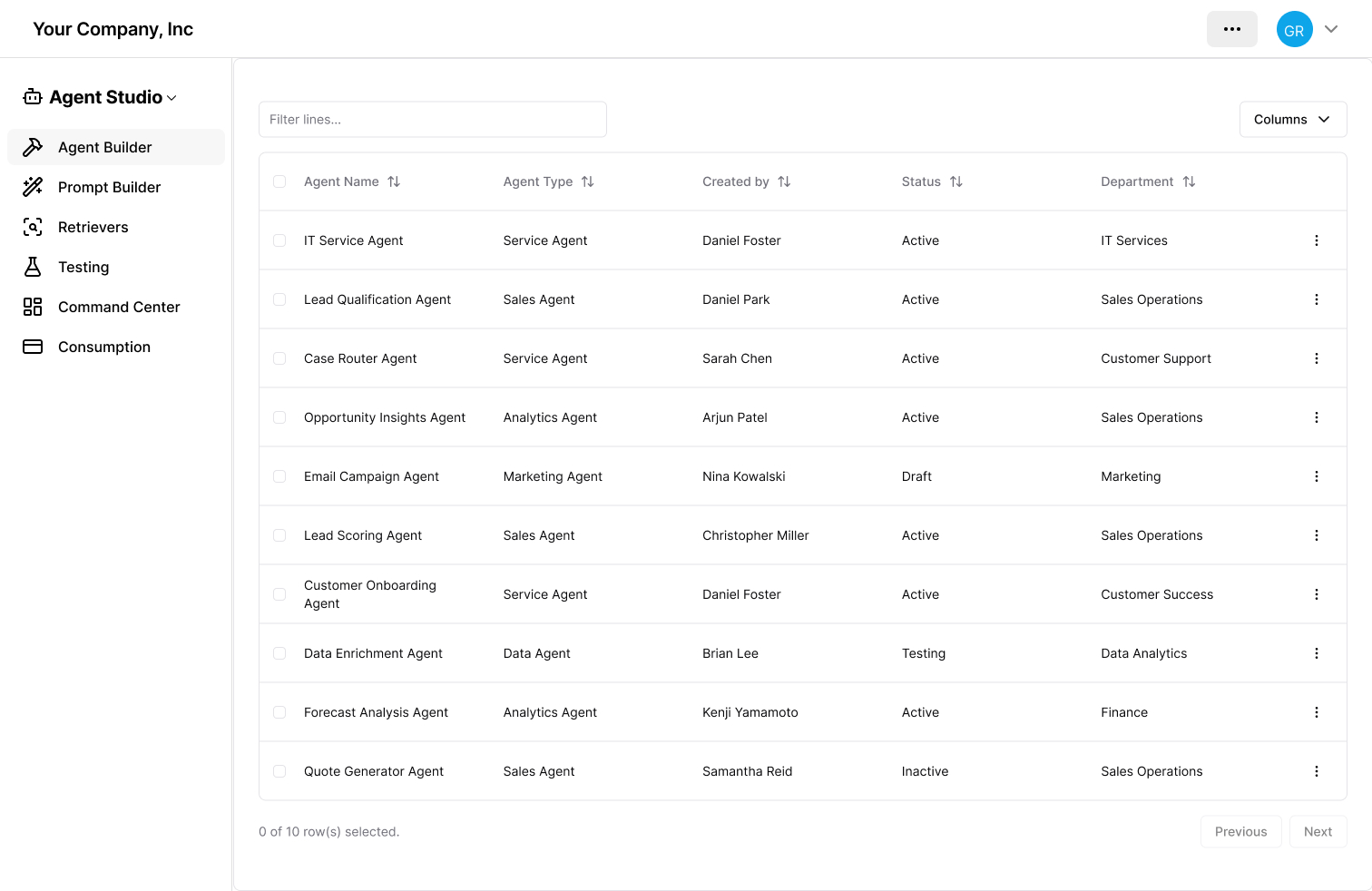 Agent Studio Example