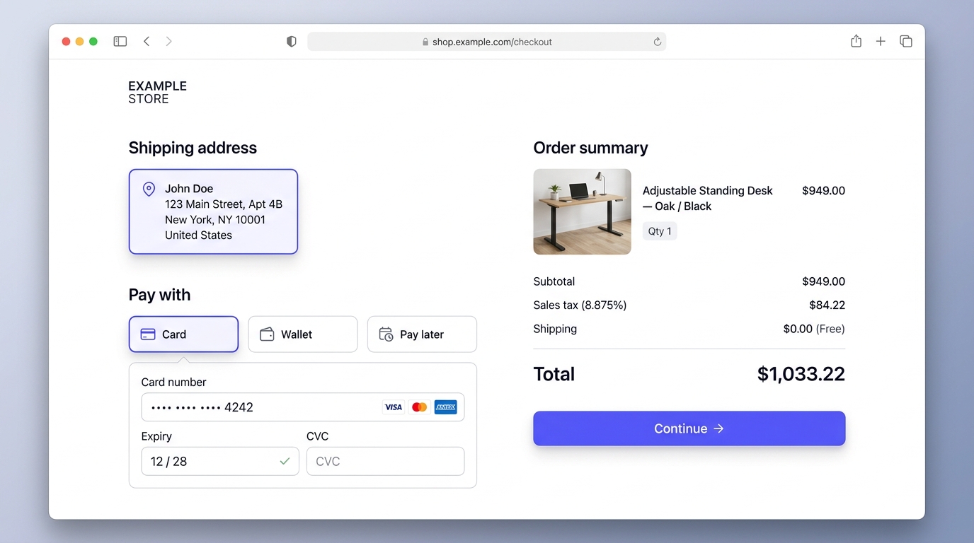 Payment checkout